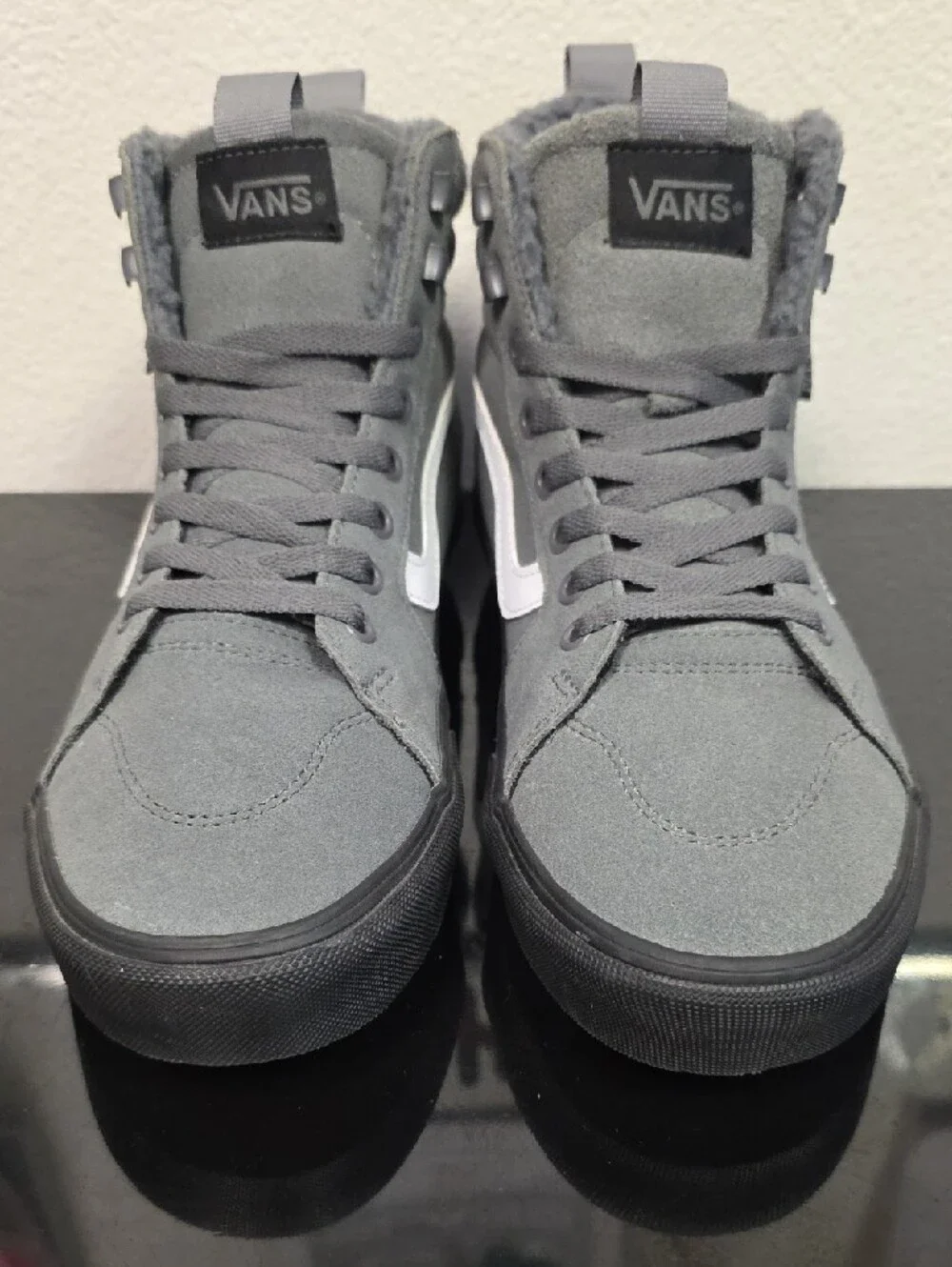 Vans Sk8 Hi MTE Gray Suede Fleece High Top Men 8.5 Women 10 New